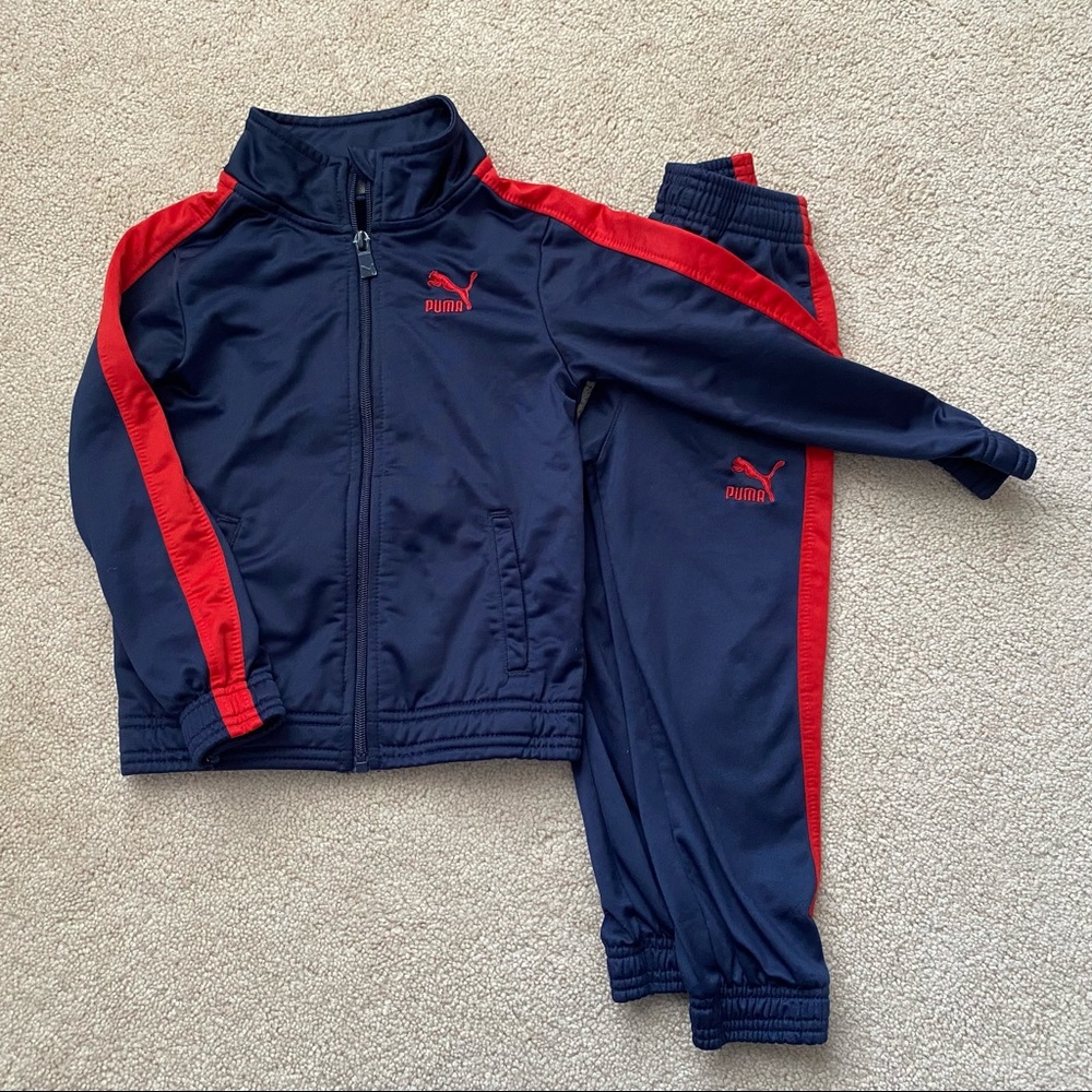 Puma boys track suit size 4t navy & red